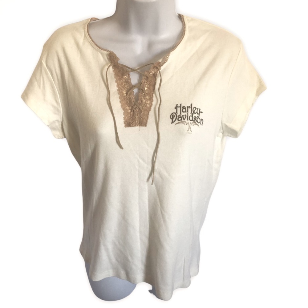 Harley-Davidson Lace Front Tee Size XL